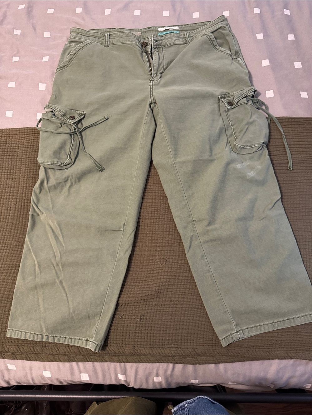 Anthropologie Olive Cargo Utility Pants